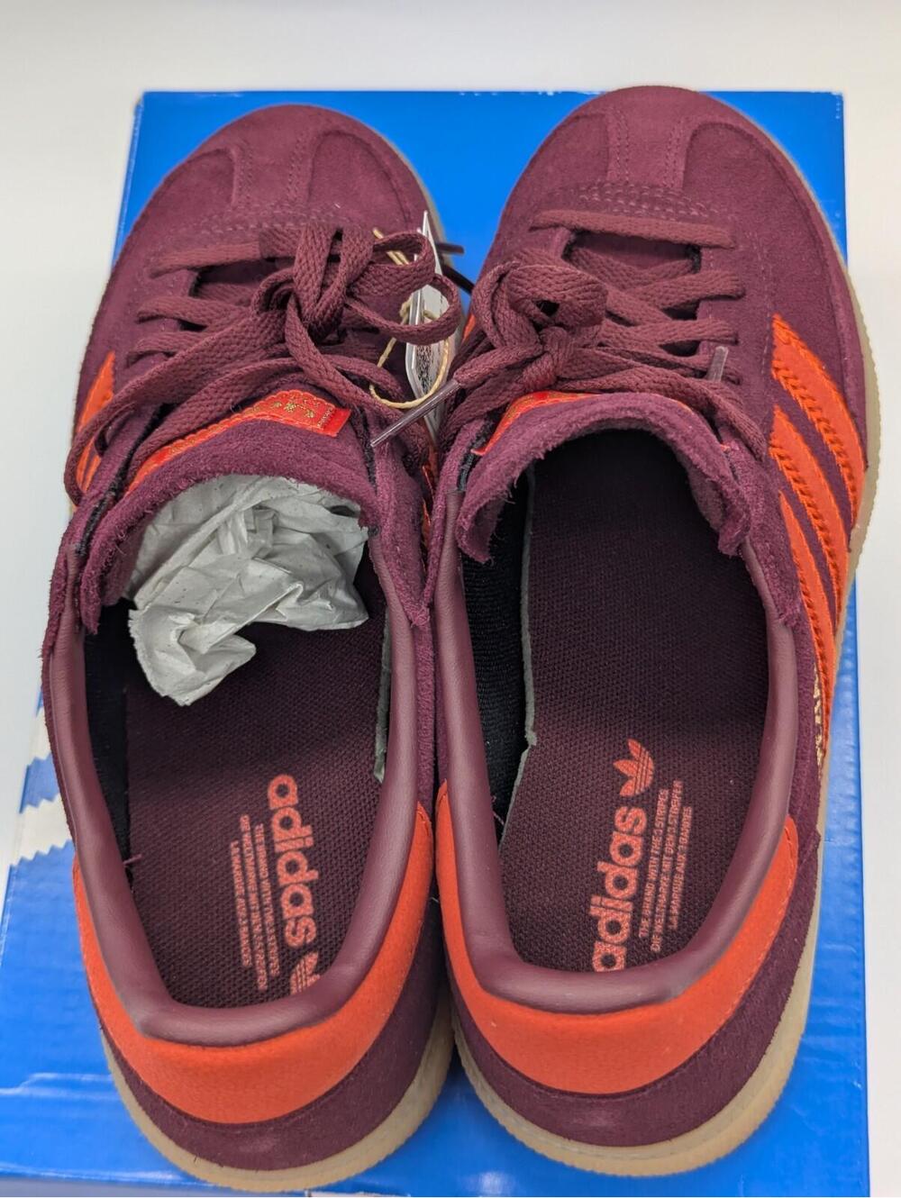 Adidas Handball Spezial W Maroon Red Orange JR0848 Women's Size 7 / Kids 6Y New - Picture 5 of 8